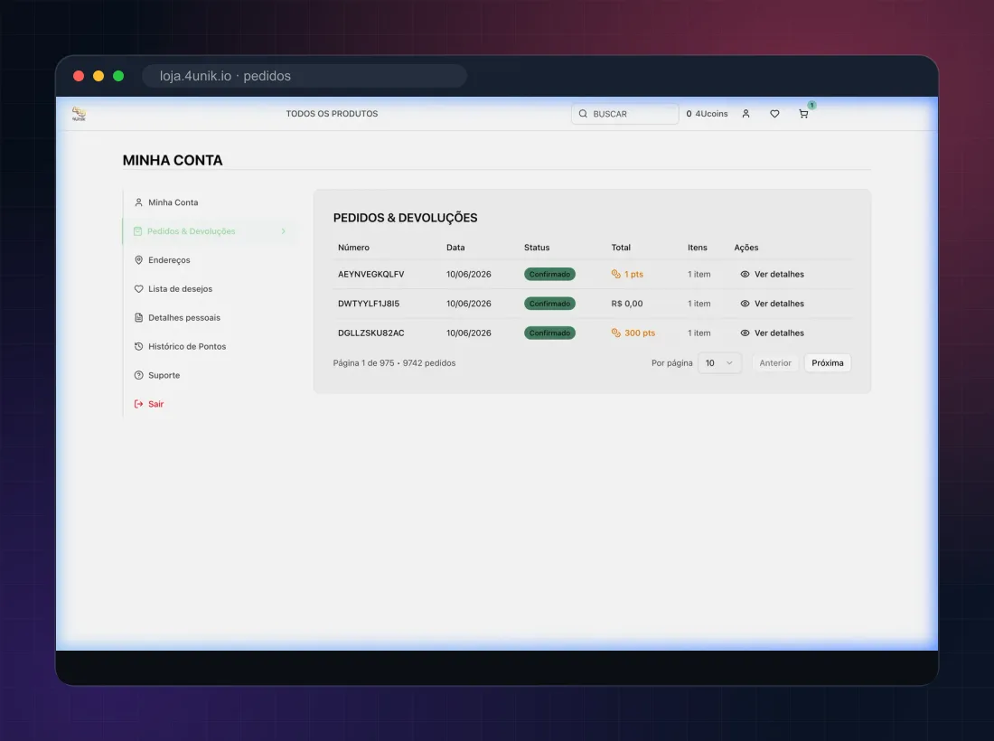 Benefícios na interface — Você cria, a entrega é com a gente